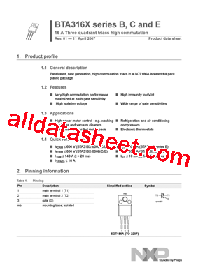 BTA316X-800B0型号图片