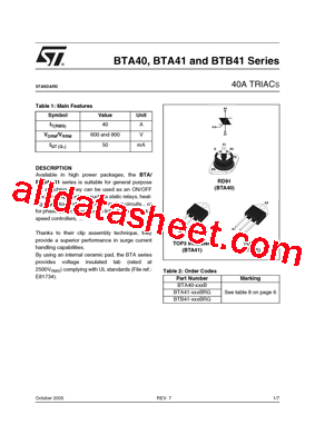 BTA41-800BRG型号图片