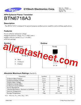 BTN6718A3型号图片