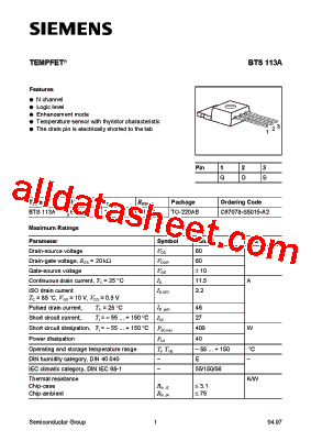 BTS113A型号图片