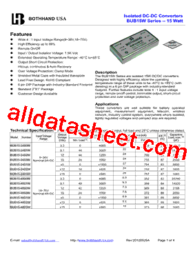 BUB15-48S0W型号图片