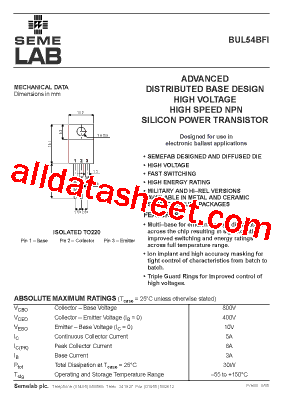 BUL54BFI型号图片
