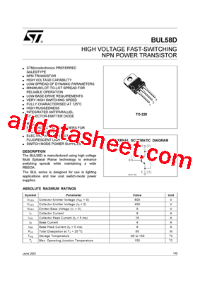 BUL58D型号图片