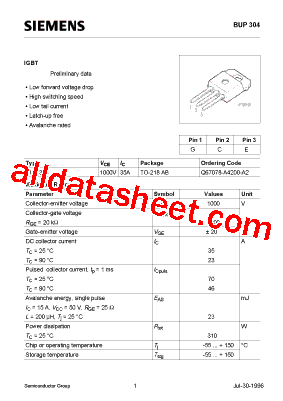 BUP304型号图片