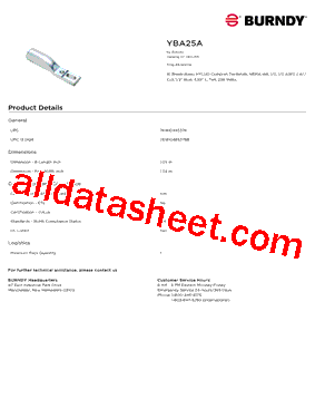 BURNDY_YBA25A型号图片