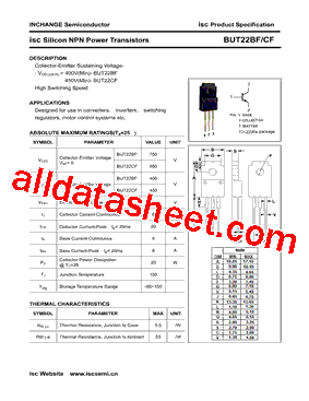 BUT22BF型号图片