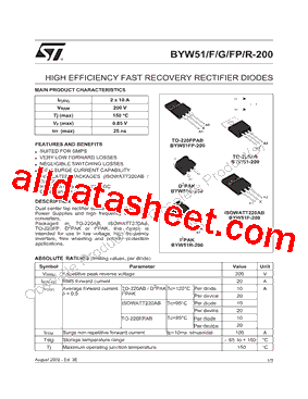 BYW51F200型号图片