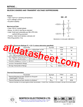 BZT03C91型号图片