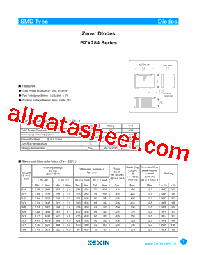 BZX284C20型号图片