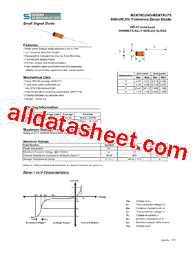 BZX79C4V7型号图片
