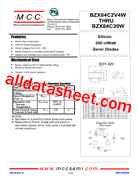 BZX84C4V3W-7-F型号图片