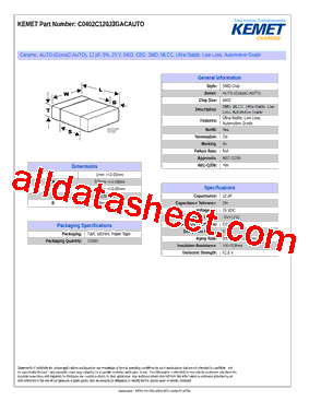 C0402C120J3GACAUTO型号图片