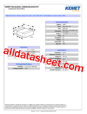C0402C331JAGACTU型号图片