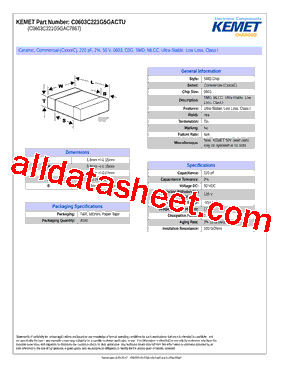 C0603C221G5GACTU型号图片