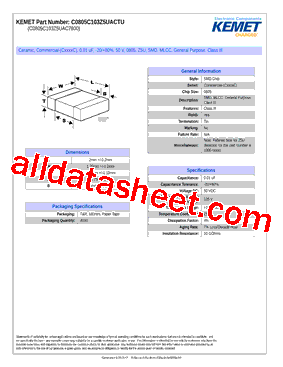 C0805C103Z5UACTU型号图片