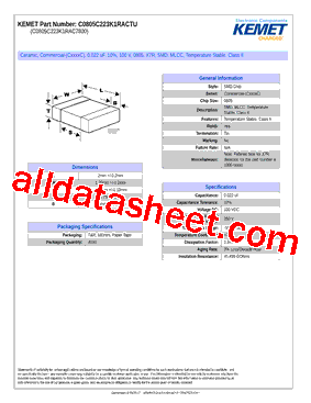 C0805C223K1RACTU型号图片