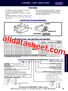C0805C393M5RAC型号图片