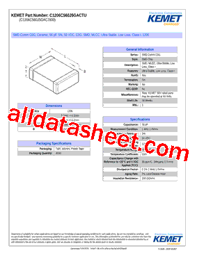 C1206C560J5GACTU型号图片