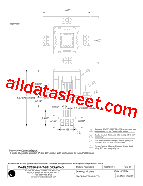 CA-PLCC020-Z-P-T-01型号图片