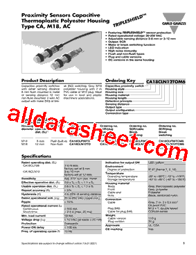 CA18CLF08TC型号图片