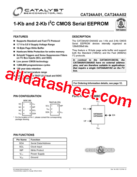 CAT24AA02WI-G3型号图片