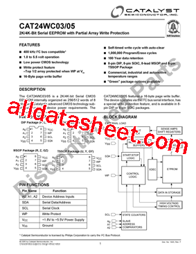 CAT24WC03GLE-1.8TE13型号图片