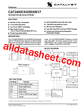 CAT24WC03UA-1.8TE13型号图片