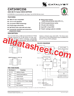 CAT24WC256PA3TE13型号图片