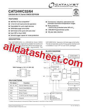 CAT24WC64LI-1.8TE13B型号图片