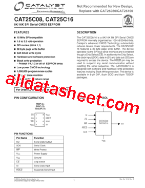CAT25C16LET3型号图片