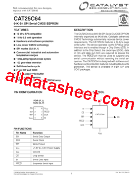 CAT25C64PA-1.8-GT3型号图片