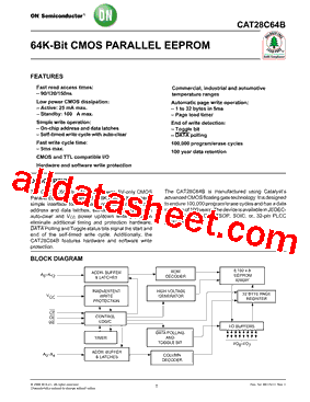 CAT28C64BH13A90T型号图片