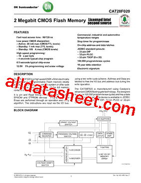 CAT28F020HRI-90T型号图片