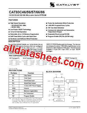 CAT93C46PA-TE13型号图片