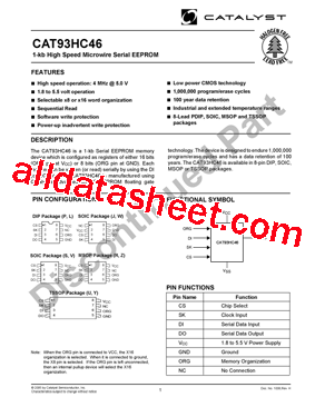 CAT93HC46JITE13型号图片