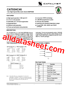 CAT93HC46SATE13型号图片