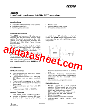 CC2500-RTY1型号图片