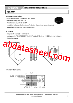 CD104NP-220M型号图片