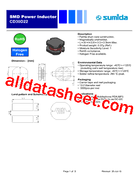 CD30D22HF-1R0MC型号图片