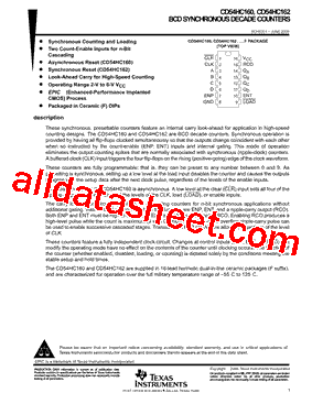 CD54HC162型号图片
