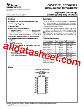 CD54HC273F3A型号图片