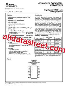 CD54HC670型号图片