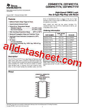 CD54HCT174F型号图片
