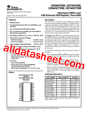CD54HCT299F3A型号图片
