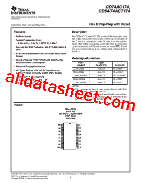 CD74AC174E型号图片