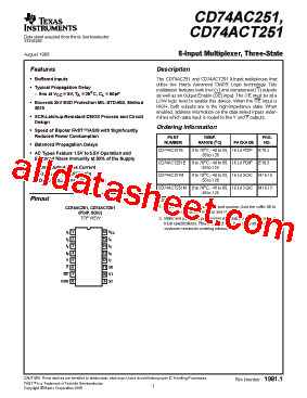 CD74AC251E型号图片