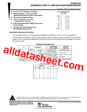 CD74ACT157M型号图片