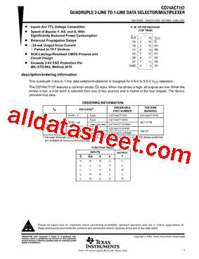 CD74ACT157PW型号图片