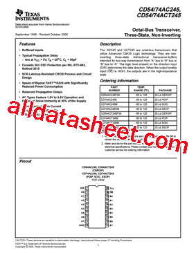 CD74ACT245ME4型号图片