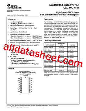 CD74HC194M型号图片
